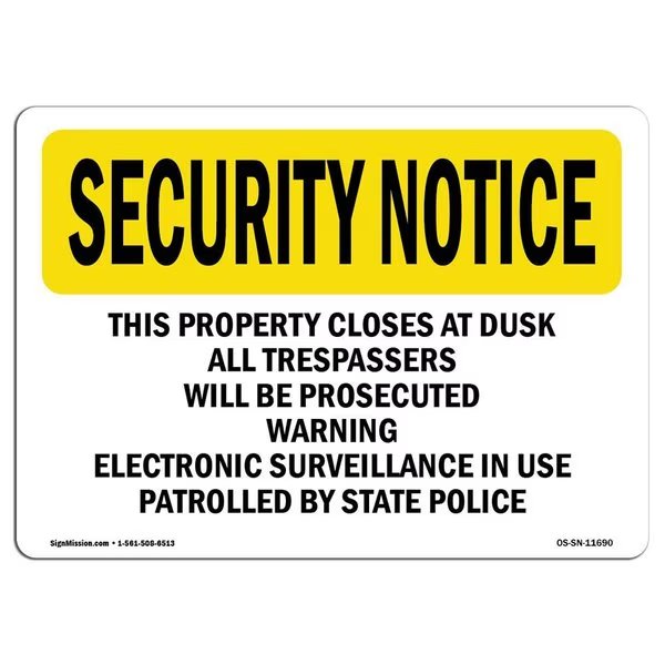 OSHA Security Sign, 7